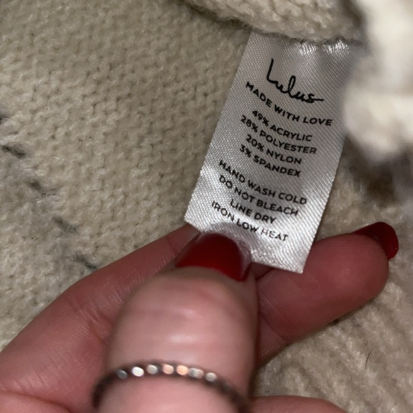 Lulu’s | Straight to the Point Cream Pointelle Knit Cardigan Sweater | small - Picture 12 of 13